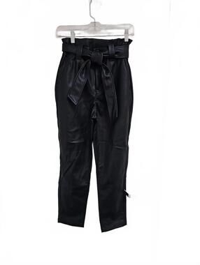 Express Straight Super High Rise Faux Leather Pants Women’s Size 2R